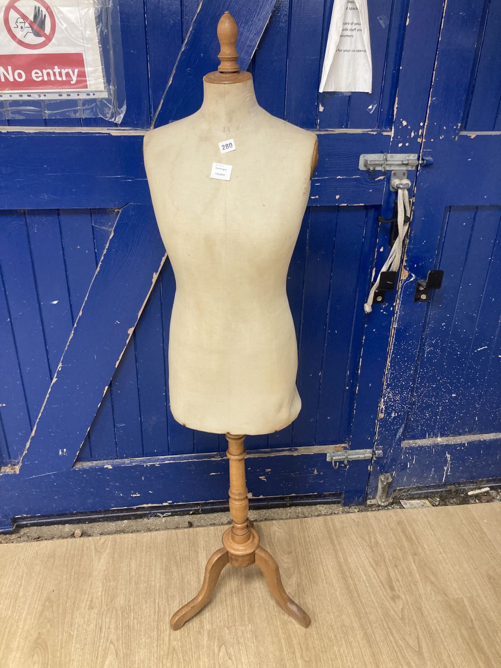 A dress makers dummy, height 62cm